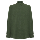 BendixSi Flannel L/S Shirts - Beluga green melange