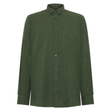 BendixSi Flannel L/S Shirts - Beluga green melange