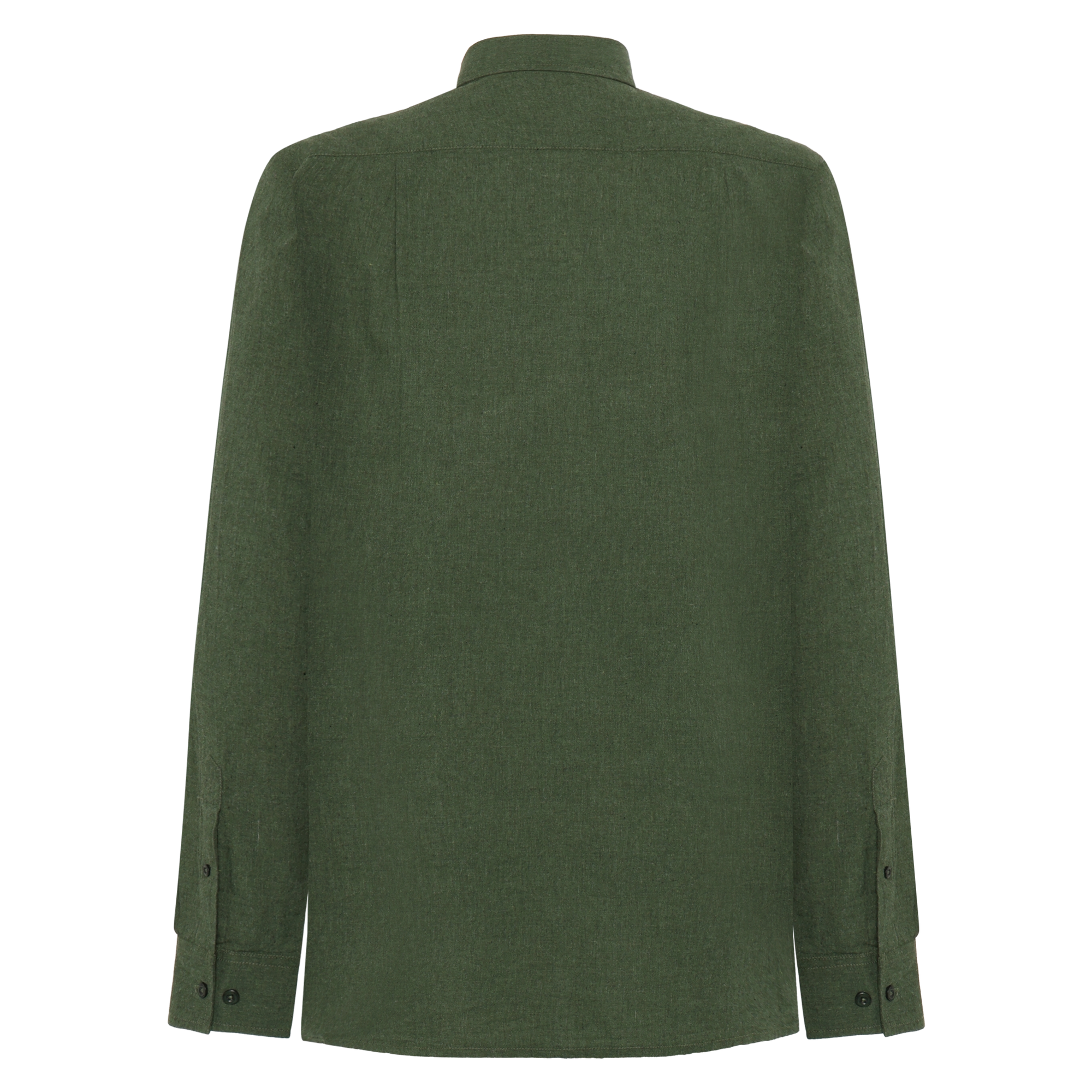 BendixSi Flannel L/S Shirts - Beluga green melange