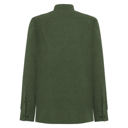 BendixSi Flannel L/S Shirts - Beluga green melange