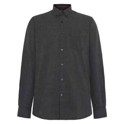 BendixSi Flannel L/S Shirts - Grey Volcano Melange