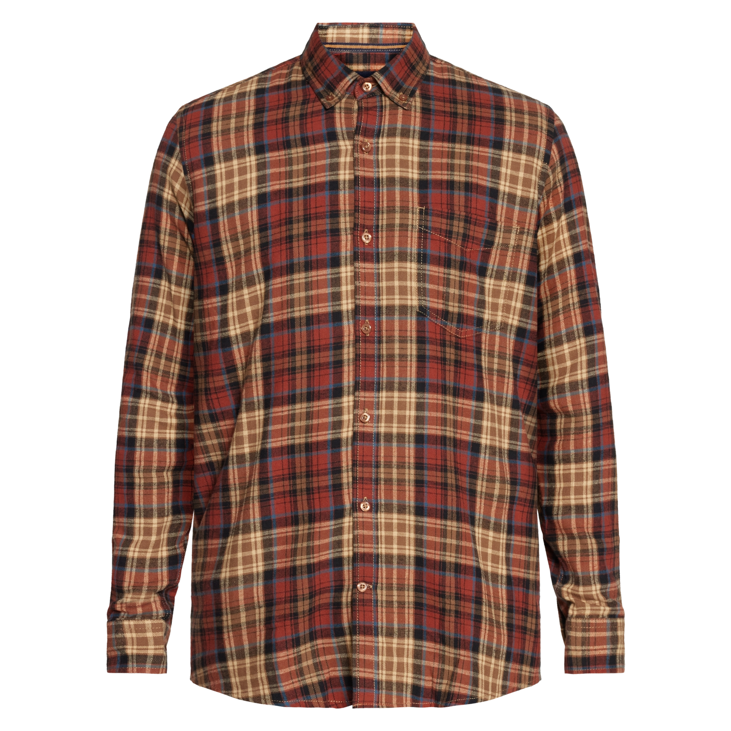 BruceSi Check + L/S Shirts - Burned Hazel
