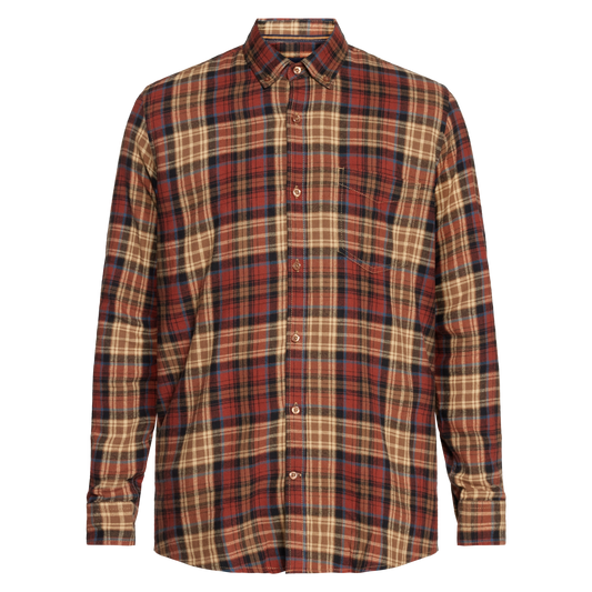 BruceSi Check + L/S Shirts - Burned Hazel