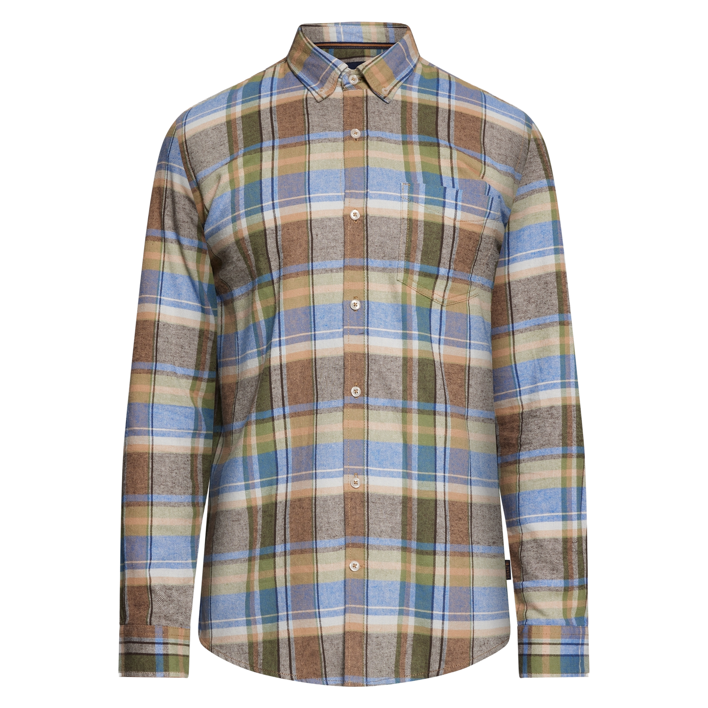 BruceSi Check + L/S Shirts - Blue Largo