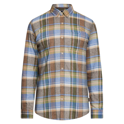 BruceSi Check + L/S Shirts - Blue Largo