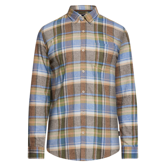 BruceSi Check + L/S Shirts - Blue Largo