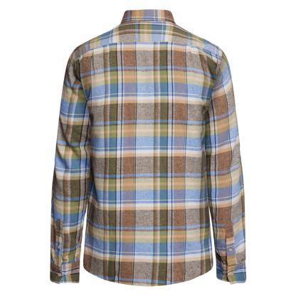 BruceSi Check + L/S Shirts - Blue Largo