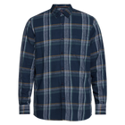 BruceSi Check + L/S Shirts - Deep Marine