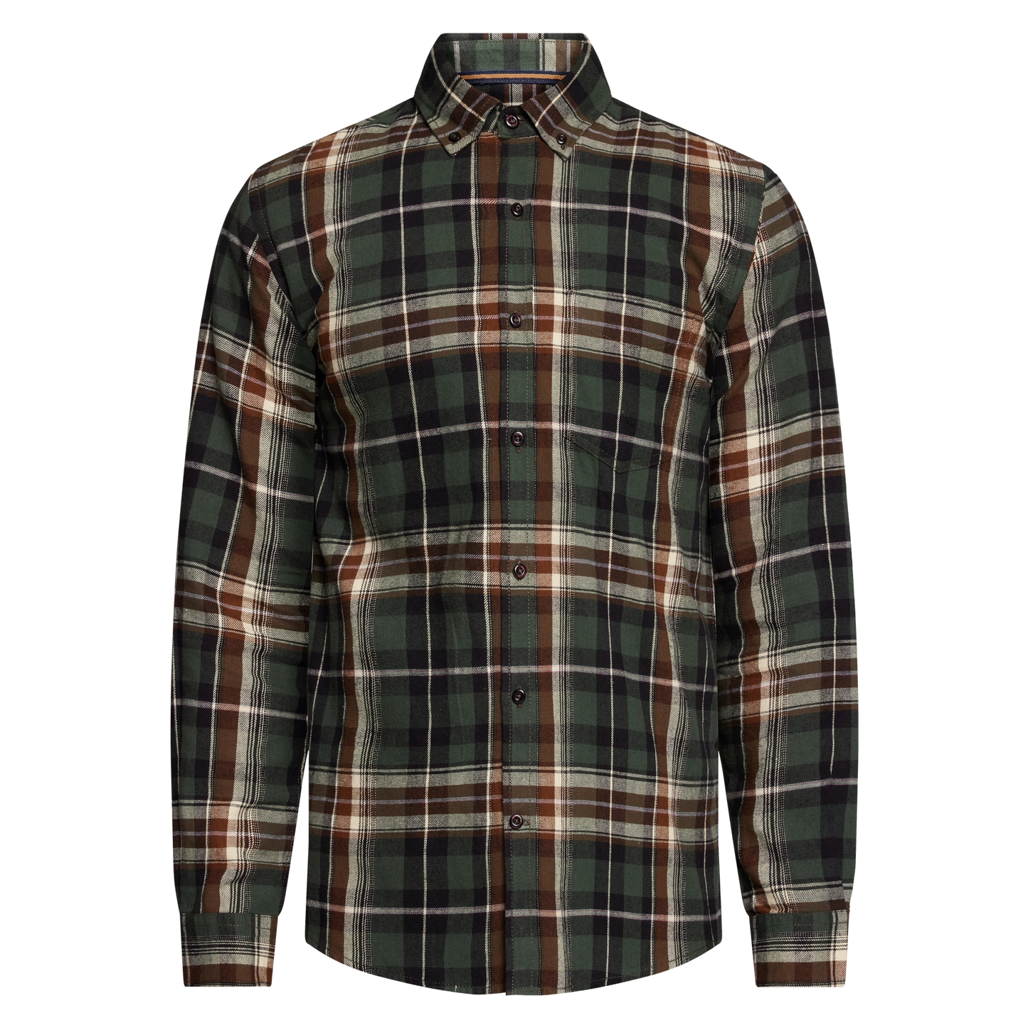 BruceSi Check + L/S Shirts - Beluga green