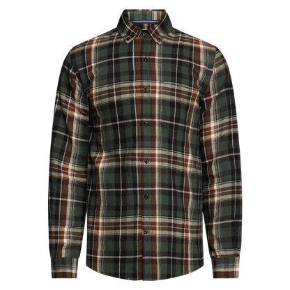 BruceSi Check + L/S Shirts - Beluga green