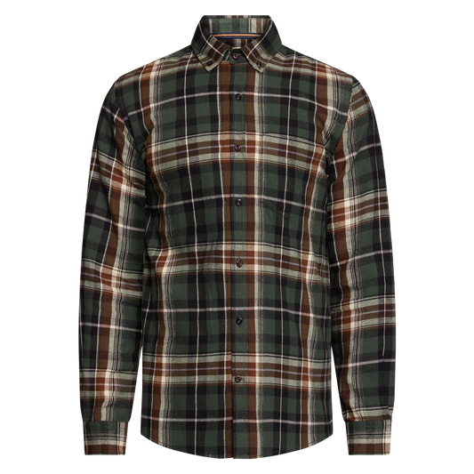 BruceSi Check + L/S Shirts - Beluga green