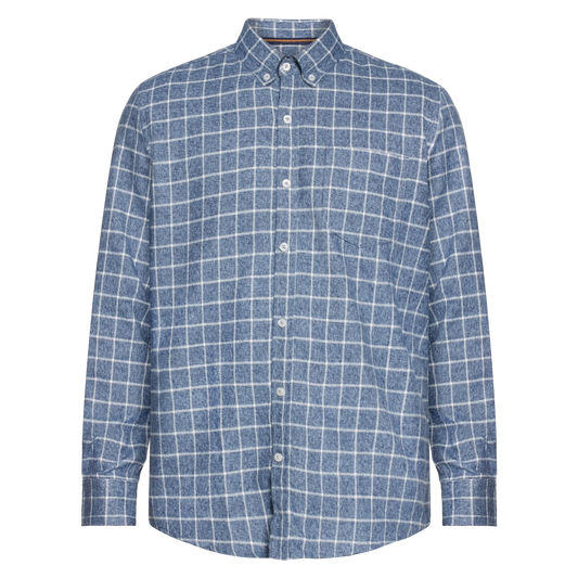 BerrySi Grid L/S Shirts - Blue Autumn