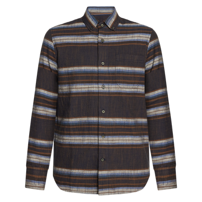 BarneySi H-stripe L/S Shirts - Deep Marine