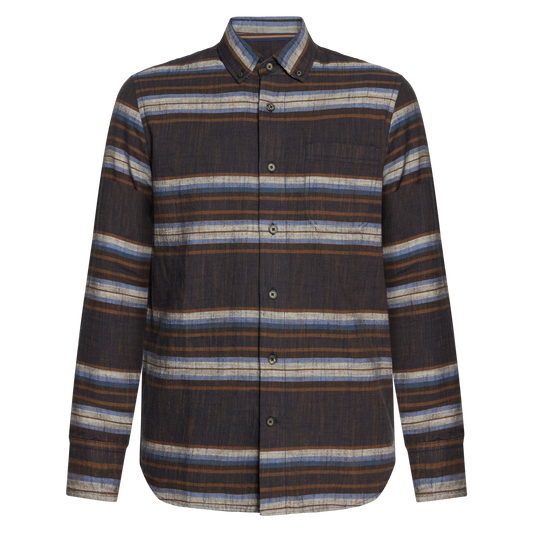 BarneySi H-stripe L/S Shirts - Deep Marine