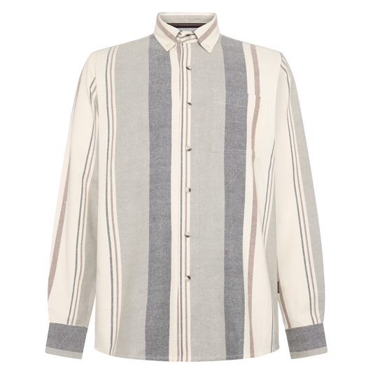 BoulderSi V-Stripe L/S Shirts - Brown Otter