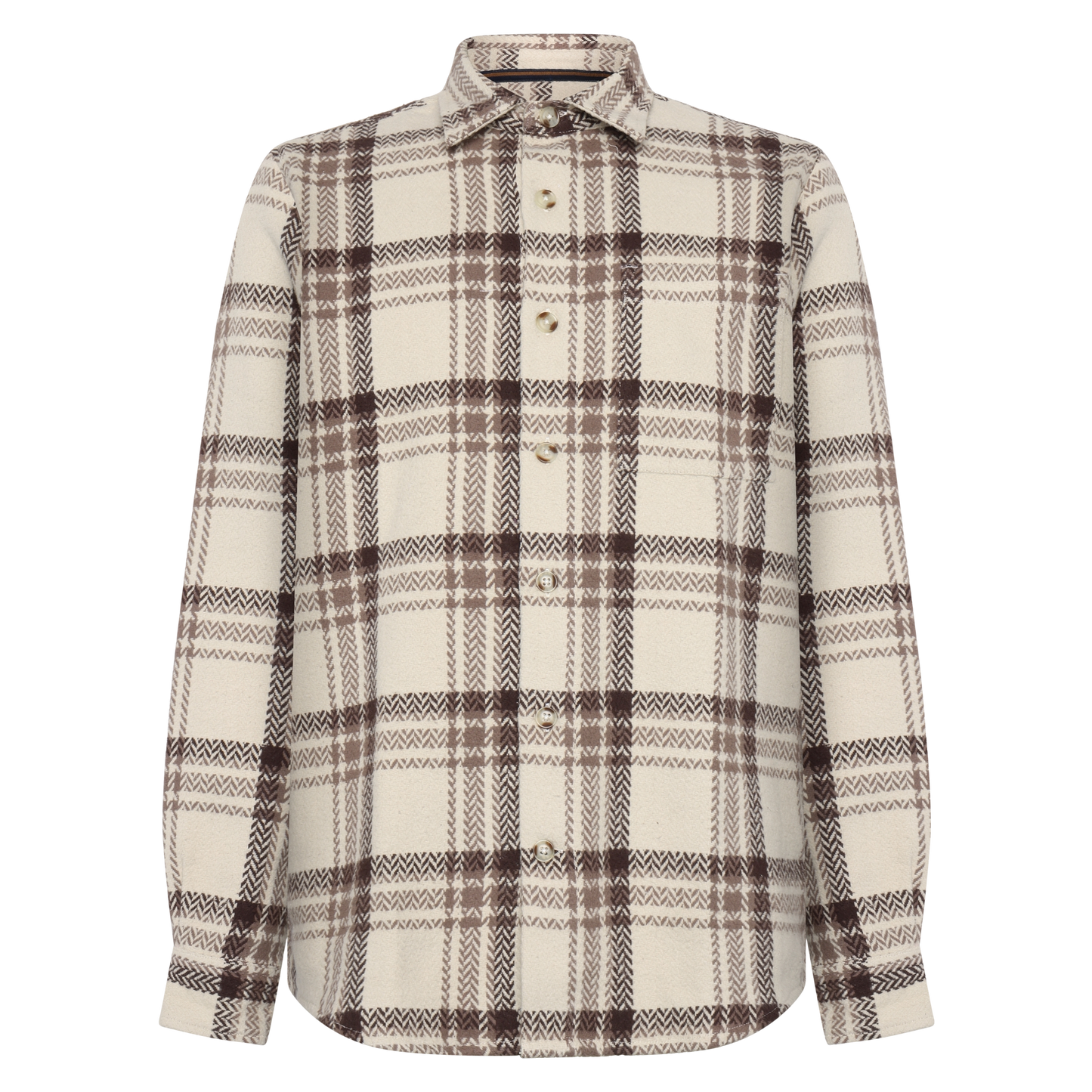 BennySi Big Check Overshirt - Brown Bark