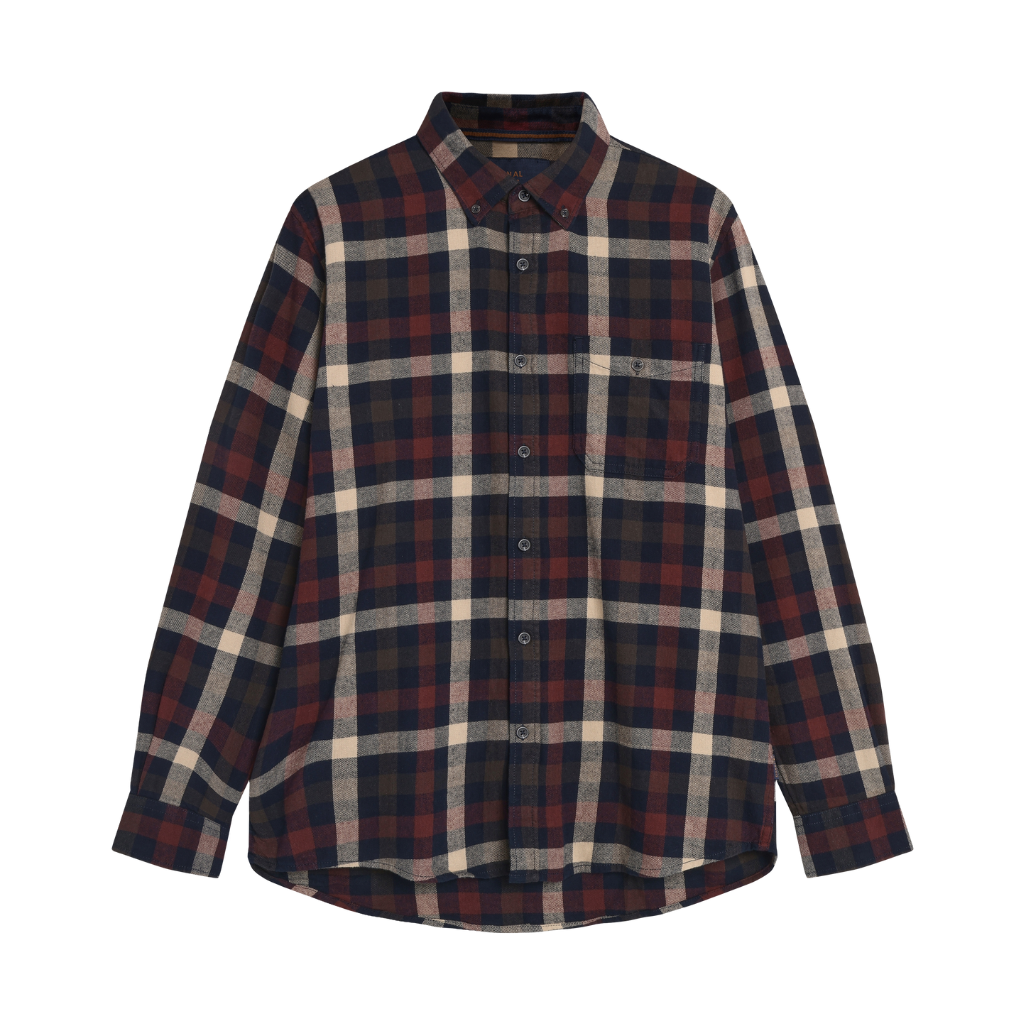 MikeSi Check + L/S Shirts - Deep Marine
