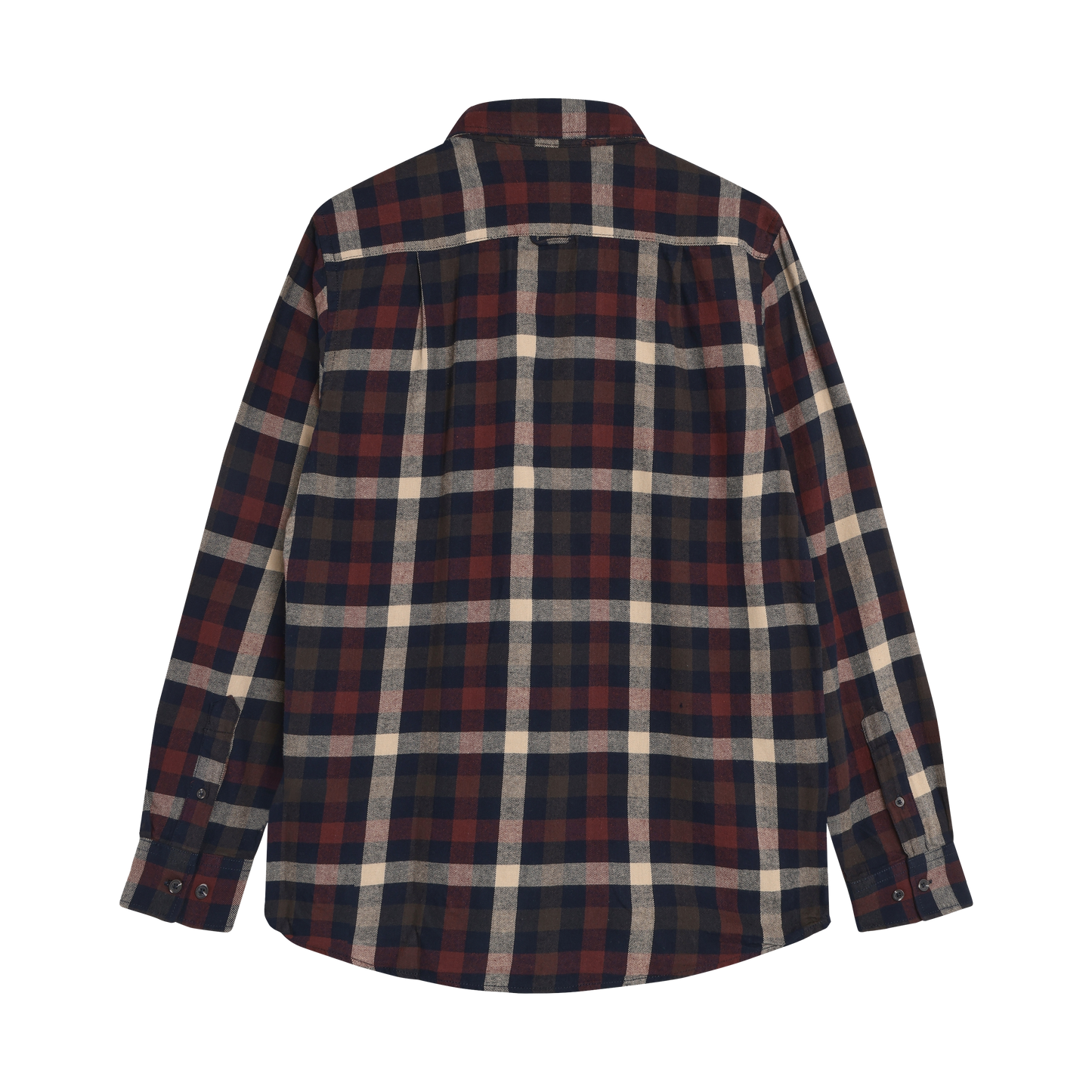 MikeSi Check + L/S Shirts - Deep Marine