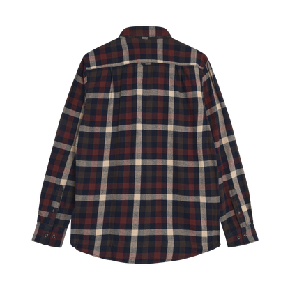 MikeSi Check + L/S Shirts - Deep Marine