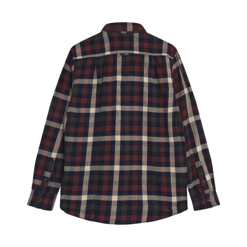 MikeSi Check + L/S Shirts - Deep Marine