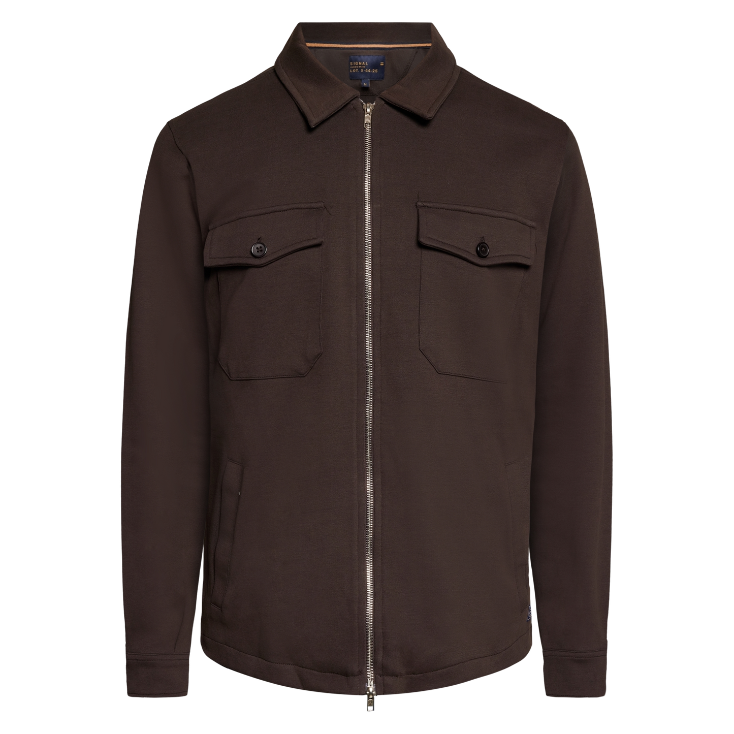 BertleSi  Zip Overshirt Sweatshirt - Brown Bark