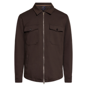 BertleSi  Zip Overshirt Sweatshirt - Brown Bark