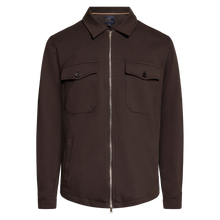 BertleSi  Zip Overshirt Sweatshirt - Brown Bark