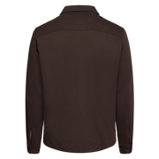 BertleSi  Zip Overshirt Sweatshirt - Brown Bark