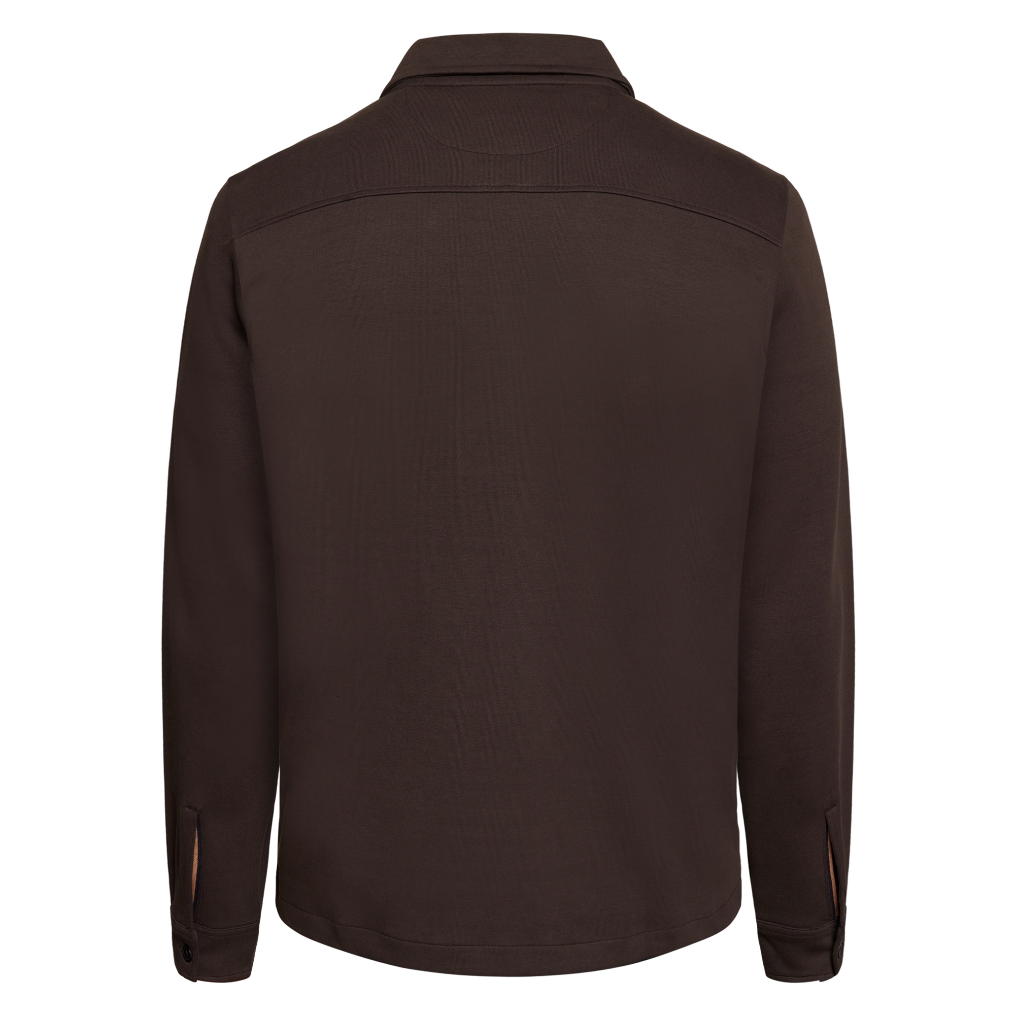 BertleSi  Zip Overshirt Sweatshirt - Brown Bark