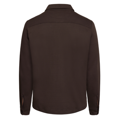 BertleSi  Zip Overshirt Sweatshirt - Brown Bark
