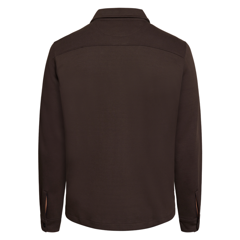BertleSi  Zip Overshirt Sweatshirt - Brown Bark