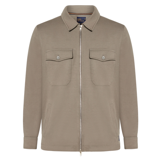 BertleSi  Zip Overshirt Sweatshirt - Smokey Olive