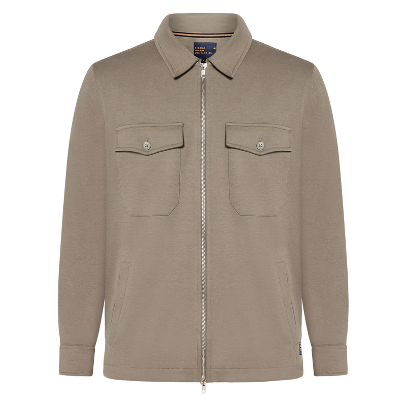 BertleSi  Zip Overshirt Sweatshirt - Smokey Olive