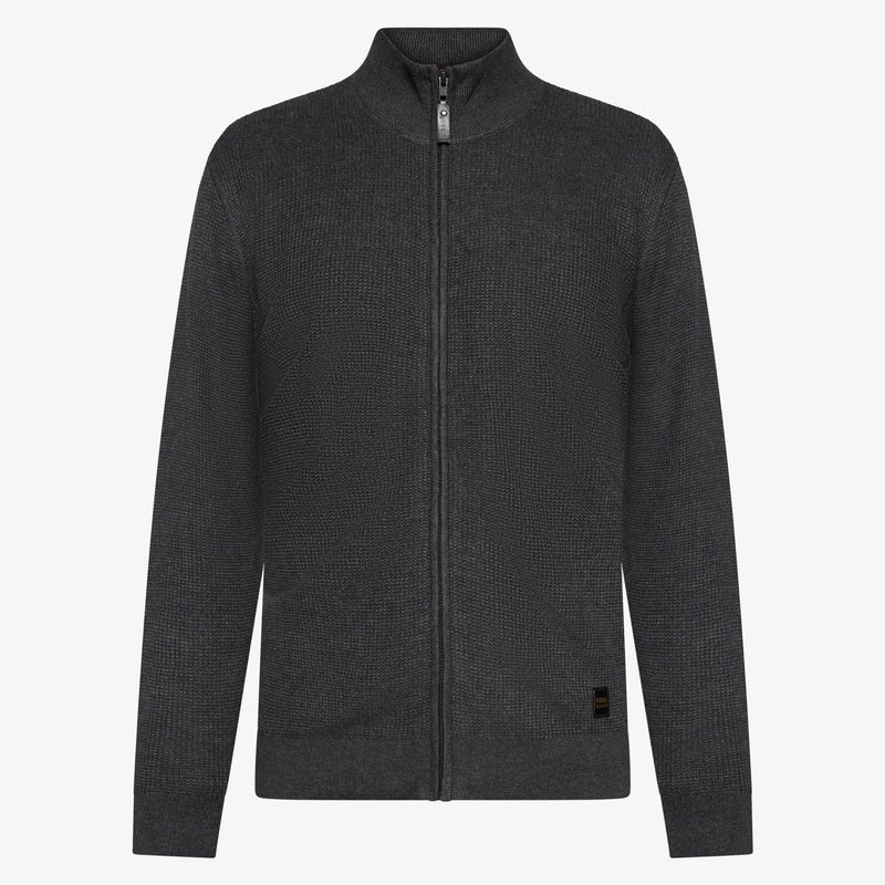 KaiSi Structure Cardigan+ - Deep grey melange