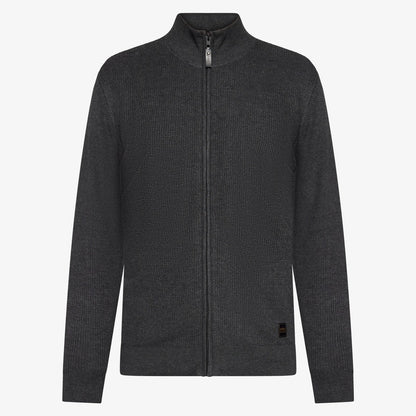 KaiSi Structure Cardigan+ - Deep grey melange