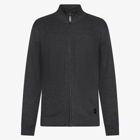 KaiSi Structure Cardigan+ - Deep grey melange