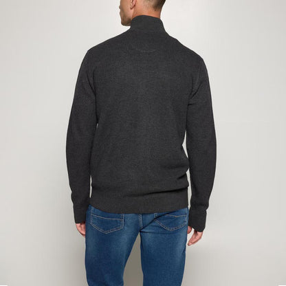 KaiSi Structure Cardigan+ - Deep grey melange