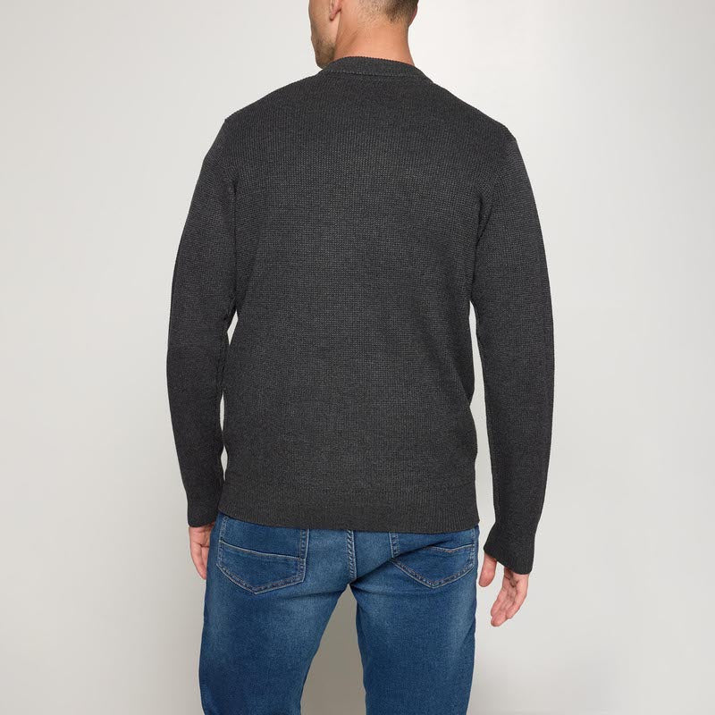 KalleSI Structure Crew + - Deep grey melange