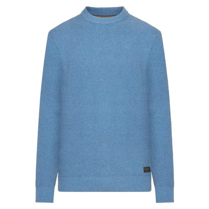 KalleSI Structure Crew + Knit - Calm blue melange