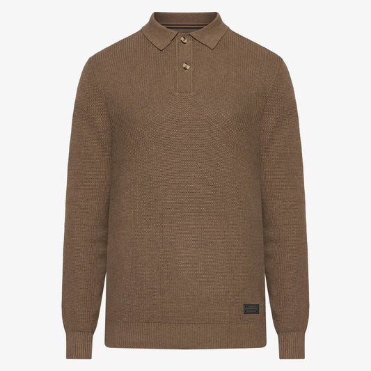 KlasSi Structure Polo + - Cocoa Brown Melange