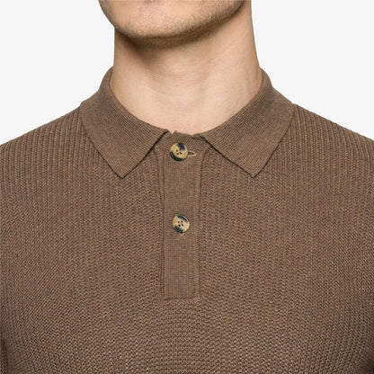 KlasSi Structure Polo + - Cocoa Brown Melange