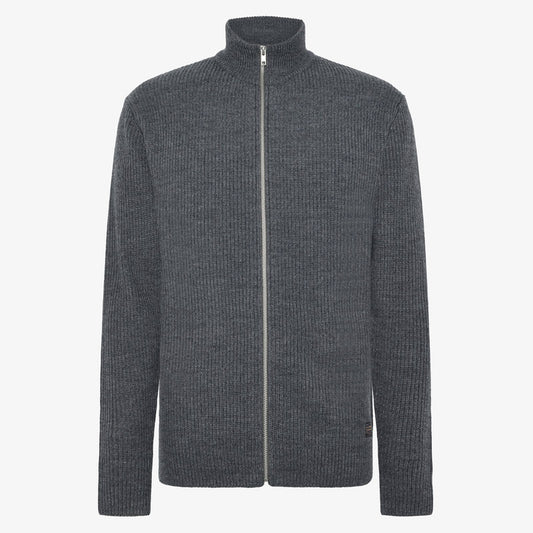 KilmerSi Rib Cardigan - Deep grey melange
