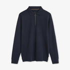 PittSi Structured Zip Polo - Deep Marine