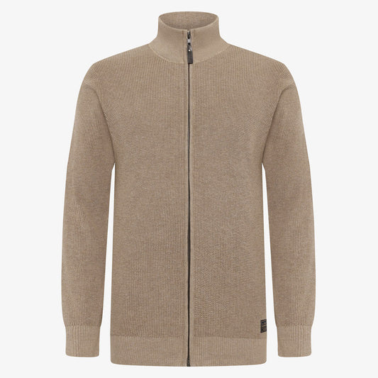 AndersSi Structure Cardigan + - Tobacco Melange