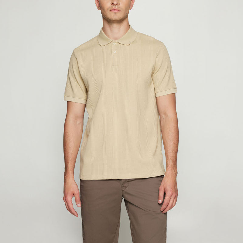 OlauSi Structured Polo - Warm beige