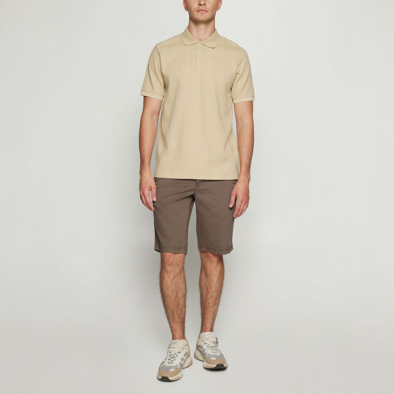 OlauSi Structured Polo - Warm beige