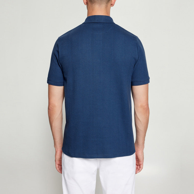 OlauSi Structured Polo - Blue Captain