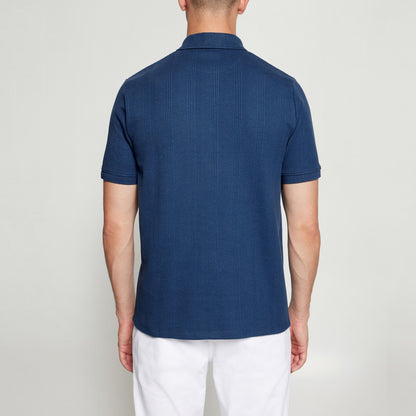 OlauSi Structured Polo - Blue Captain