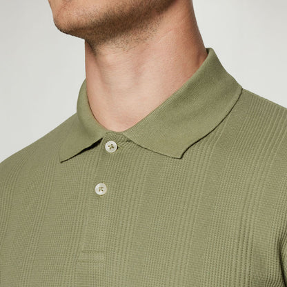 OlauSi Structured Polo - Oil Green