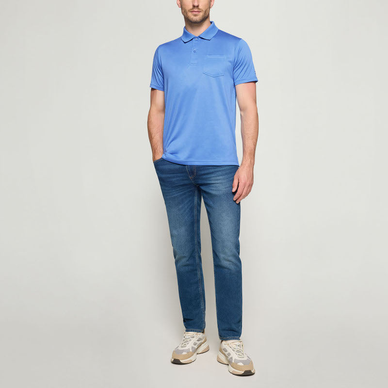 ThomasSI Pocket Tech Polo + - Blue Legacy